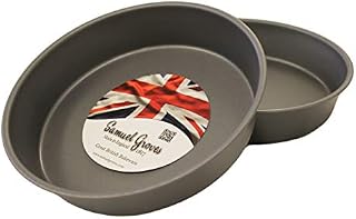 Samuel Groves 8" Victoria Sandwich Cake Tin 2X Non Stick Fixed Base 20cm Made in England