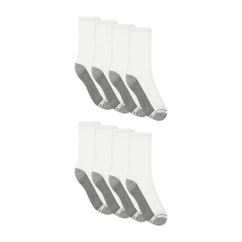 Image of Hanes mens Max Cushioned Crew Socks, Moisture-wicking With Odor Control, Multi-packCrew Sock