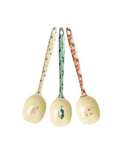 Rice Melamin Kochlöffel 3er-Set - All You Need is Love And - Bruchsicher Campingeschirr Melamingeschirr Kinderbesteck Koch Löffel Bruchsicher BPA-frei