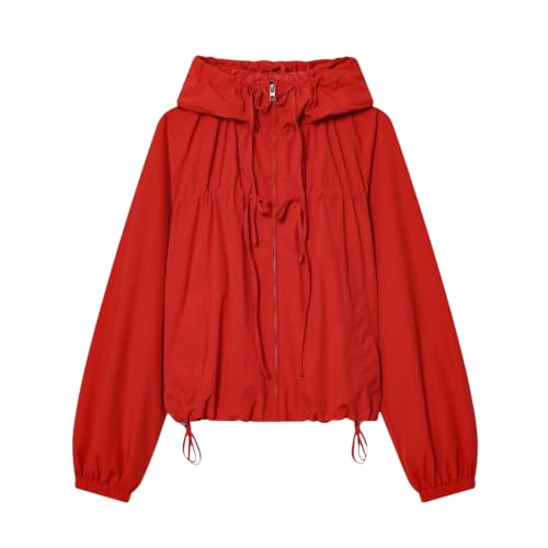 Veste automne femme zippée coupe baggy ample veste vintage outdoor