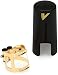 Vandoren LC56DP M/O Ligature and Plastic Cap for Soprano Saxophone; Gilded Finish