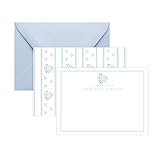 Lemon Grace Co - Personalized Hydrangea Stationery Paper, Blue Hydrangea Stationery Set, Floral Cards with Envelopes, Hydrangea Wedding, Hydrangea Baby Shower AS-2305