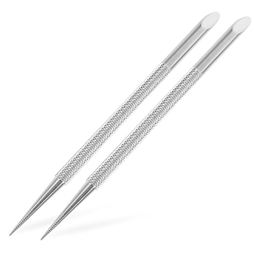 Vaguelly 2Piezas Empujador de Cutículas Inoxidable Herramientas de Manicura Prácticas para Cuidado de Uñas para y