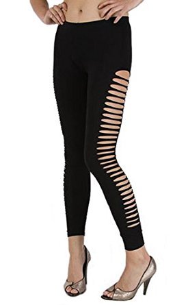 side ripped leggings