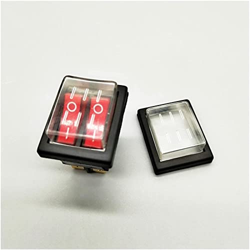 Interrupteur KCD8 6 broches 16a 250v double lampe avec capuchon étanche - 4