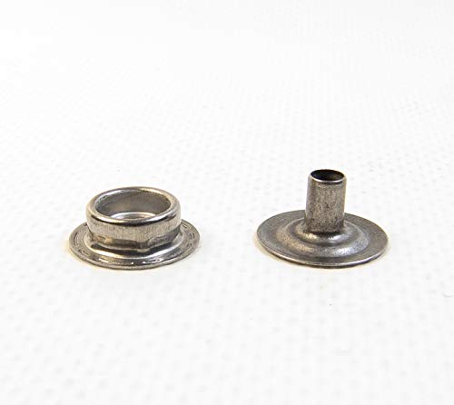 Snap Stud & Eyelet Portion Only, 100% Stainless Steel, 10 Pcs