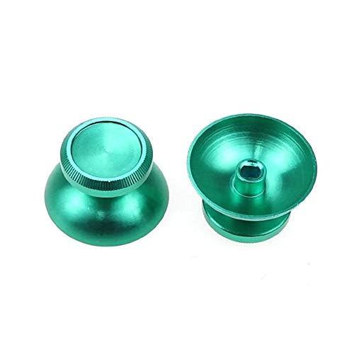Image of 2pcs Aluminum Metal 3D Analog Joystick Stick Grip Cap Thumbstick Replacement Repair for Xbox 360 Xbox360 Controller (Green)