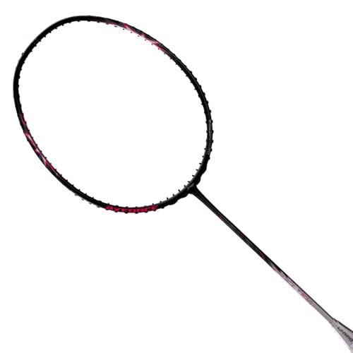 Image of Li-Ning AXForce Big Bang Unstrung Badminton Racquet | 4UG6 | Black & Neon Iridescent Pink | Power & Precision for Advanced Players