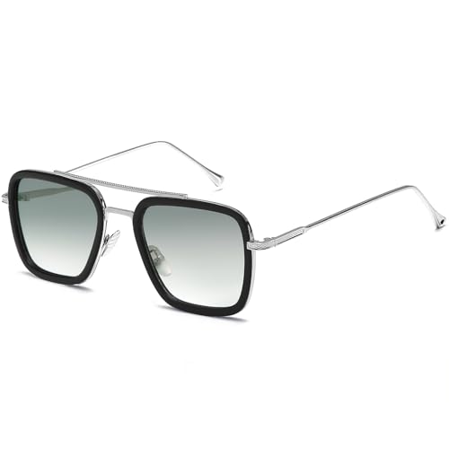 Sheen Kelly Gafas De Sol Retro Tony Stark Gafas De Sol Square Gafas Marco De Metal Para Hombres Mujeres Downey Gafas De Sol Sheen Kelly Gafas De Sol Retro Tony Stark Gafas De Sol Square Gafas Marco De Metal Para Hombres Mujeres Downey Gafas De Sol