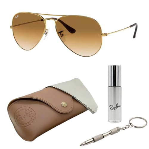Image of Ray-Ban RB3025 AVIATOR GRADIENT Pilot Shaped Sunglasses for Men & Women with Official RAYBAN Eyewear Kit