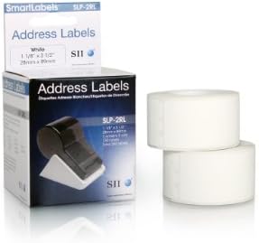Seiko Instruments White Address Labels for Smart Label Printers (SLP-2RL), 1.125 x 3.5 inches