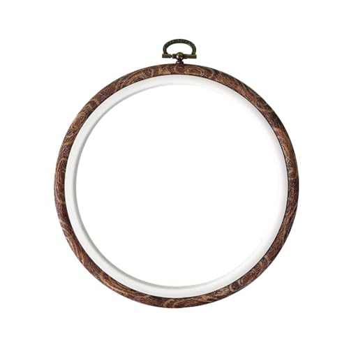 Healifty Stickrahmen Vintage Stickrahmen runder Kreuzstichrahmen zum handlichen Nähen und Aufhängen 17cm