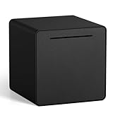 6' Piggy Bank for Adults for 2025 Savings, Must Break to Open Adult Piggy Bank for Cash, Interactive DIY Assembled Unopenable Money Savings Box (Black)