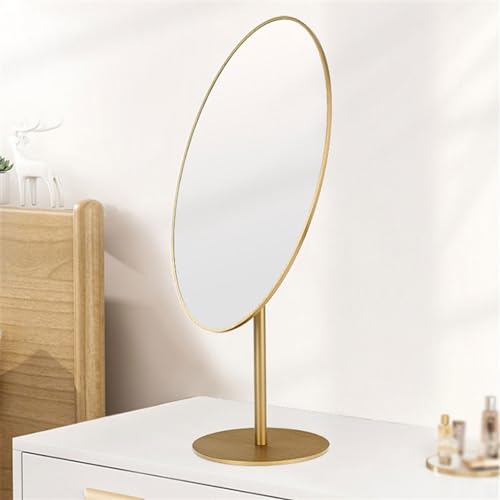 Espejo de tocador para joyería y maquillaje de sobremesa en color oro de lujo 8