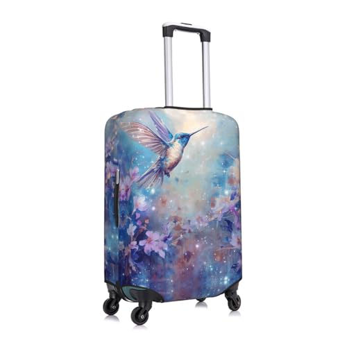 Starry Hummingbird Flowers Travel Luggage Cover Suitcase Protector Washable Baggage Covers Fits 18-30 Inch Casemedium3
