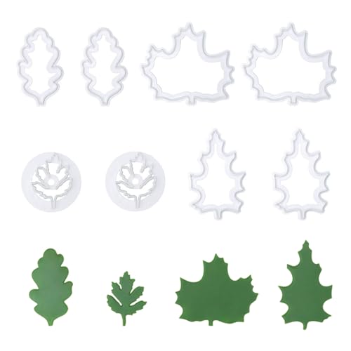 8 Uds Moldes Con Forma De Hoja, Moldes De Plástico Para Hornear, Moldes Para Galletas, Utensilios De Cocina, Moldes Para Decorar Pasteles, Moldes Para Fondant
