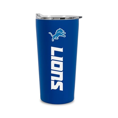 Rico Industries NFL Football Detroit Lions 18oz Soft Touch Easy Grip Tumbler