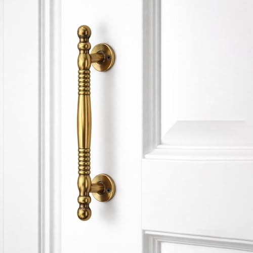 Image of VOLO Main Door Pull Push Handle | Door Handle for Home Office | Interior Exterior Door Hardware Pull Handle | (Pack of 1 Piece, Antique Brass, 8 Inch (200MM))