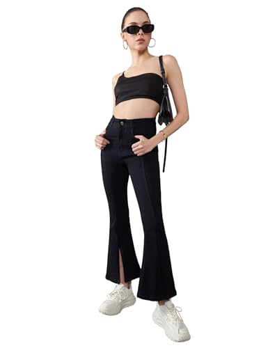 Image of Dolce Crudo Women's Wide Leg High-Rise Clean-Look Jean's