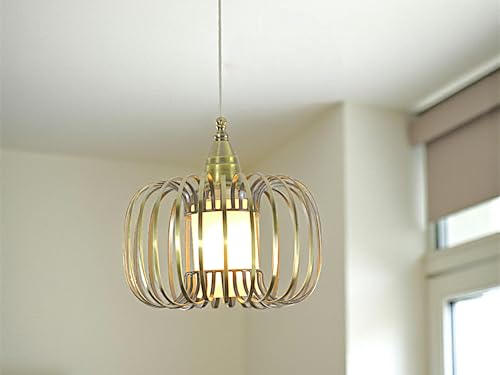Image of Prop It Up Vintage Chandelier, Golden Antique Glass Bell Pendant Light for Home, Medium, Decorative Tassel, Ceiling Mount, Indoor Lighting, 30x30x90cm, Without Bulb