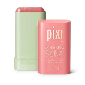 Pixi On-The-Glow Bronze – Warmglow, Hydrating Tinted Moisture Bronzer Stick With Ginseng, Aloe Vera & Fruit Extracts, For Cheeks & Lips, 19G 0.6Oz, Paraben-Free