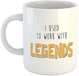 I used to work with legends Mug (Orange) | Rude Mugs | Offensive Mugs | Novelty Mugs | Funny Mugs | Leaving Mugs | Office Mugs | New Job Mugs | Colleague Gift | Novelty Gifts