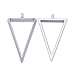 10pcs 35x22mm triangle framework zinc alloy accessories,open back pendant,resin mould,silver plated