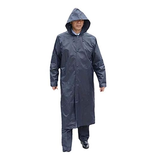 Lång regnrock Herr Svart Poncho Utomhus Vattentät regnrock Herr Huvtröjor Manlig jacka Casaco regnrockar Windbreaker Svart