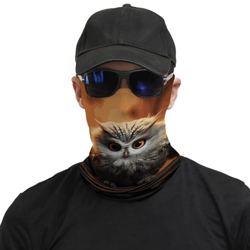Multipurpose Neck Gaiter Cute Owl Baby Balaclava Face Mask Scarf Headwear Breathable Face Cover3