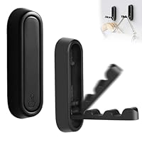 ZcrPrn Foldable Wall Hook, 2 Pcs Folding Coat Hooks, Handbag Hook, Wall Mounted Folding Coat Hooks for Bathroom Bedroom Hanging Coats, Towels, Backpacks (Black)