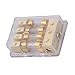 Power Distribution Block, Car Audio Splitter 1 in 4 Out Ground Distributor Holder 60A, with Multiple Interfaces, Made of Copper and ABS, for General Cars