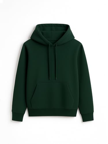 Image of JUNEBERRY Cotton Spun Casual Solid Full Sleeves Women Stylish Hooded Neck Regular Fit Hoodie for Winter