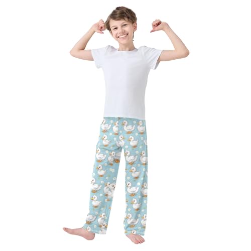 Geese Cartoon Daisy Long Pajama Pants Bottoms Soft Sleepwear with Pockets2