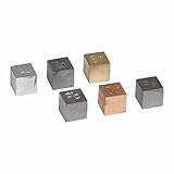 Density Cubes, Set of 6 Metals, 0.4