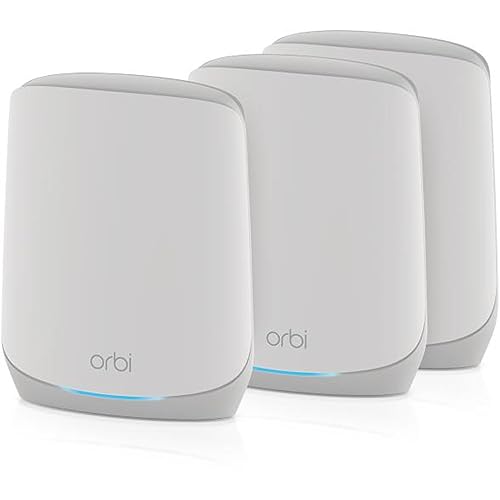 NETGEAR Orbi WiFi 6 Mesh WLAN System (RBK763S) | WiFi 6 Router mit 2 Satelliten-Repeatern |...