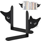Fermalibri a Forma di Gatto, 2 Pezzi Fermalibri a Forma Di Gatto, Creativo in Metallo a Di...