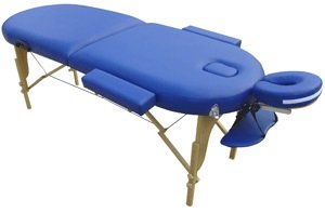 Porta-Lite Oval Massage Table: Lightweight with Rounded Corners. 12.7kg (28lbs). 28" (71cm) Wide [Navy]
