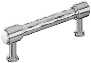 Signature Hardware 954060-334 Lazzara 3-3/4 Inch Center to Center Hammered Bar Cabinet Pull - Polished Chrome