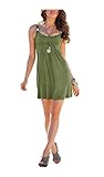  Laura Scott Damen-Kleid Kleid mit Schmuckelement Grün Größe 32