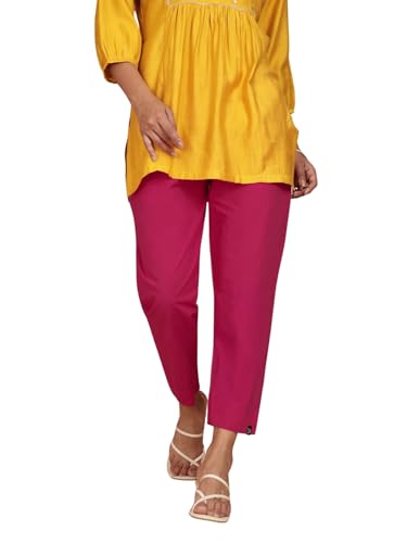 Image of TWIN BIRDS Women Cotton Kurti Pants | Straight Fit Ethnic Daily Trousers