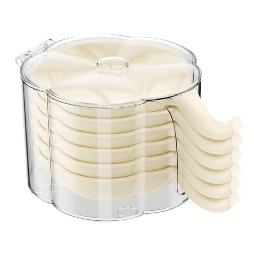 Helilyco Set di 6 ciotole impilabili da 13 x 9,5 x 2,5 cm, per salse, sushi, salumi, snack e dessert