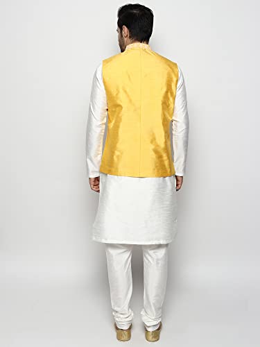 Image of Uri and MacKenzie Men's Silk Blend Kurta Pajama with Designer Ethnic Nehru Jacket /Modi Jacket