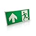 Produktbild Notausgangsschild links geradeaus | Aluminium, langnachleuchtend | 30,0 x 15,0 cm | Gemäß ASR A1.3 DIN 7010 DIN 67510 | Rettungsweg, Fluchtweg | Betriebsausstattung24®