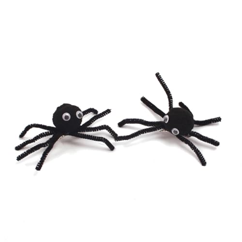 IBAKOM Girls Witch Costume Spider Ruffle Tulle Dress with 1 Pair Hair Clips and Broom Kids Spider Fancy Dress Up Outfit for Carnival Masquerade Party White 8-9Y - Image 4