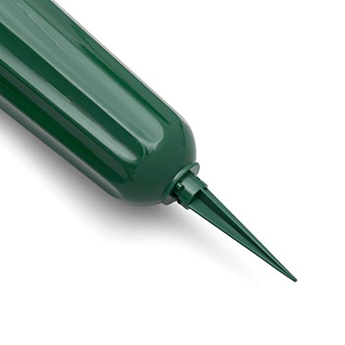Beatherly 6 Pack Plastic In Ground Cemetery Vase With Spike For Grave Site - 10 Inch With Long Detachable Stake Attached - Green Memorial Vase With 3 Inch Fluted Opening - Comes With Angel Lapel Pin #TOP3