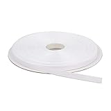 Topenca Supplies 1/4 Inches x 50 Yards Double Face Solid Grosgrain Ribbon Roll, White
