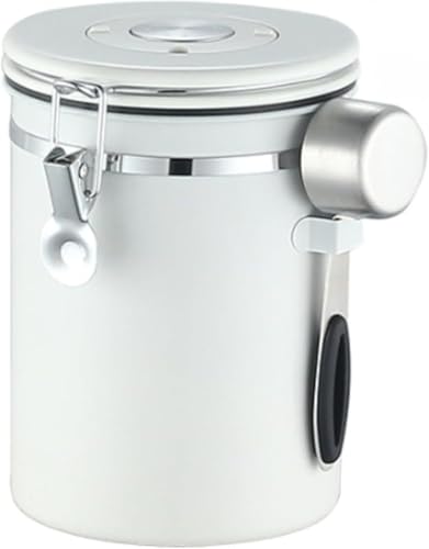 SLLS コーヒー豆貯蔵キャニスター ステンレス鋼 エアーベント付き 密封食品貯蔵 茶箱 耐湿性 コーヒー豆・粉貯蔵 米・ナッツ・穀物用 フレッシュボックス