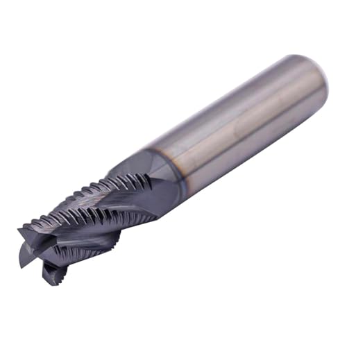 Image of 5Pcs 1 /2 inch 4 Flute Solid Carbide Roughing End Mill, ALCrSiN Nano Coated | 35 Degree Helix, 1 /2 inch Cutting Diameter, 1 /2 inch Shank Diameter, 1 inch Length of Cut, 3 inch Overall Length