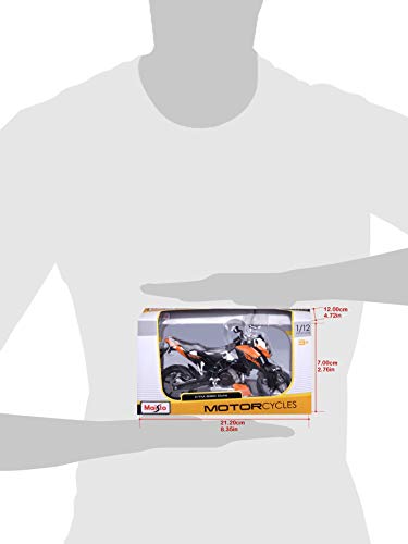 KTM 690 Duke Orange y Negro 1/12 Modelo Motocicleta Diecast miniatura 6