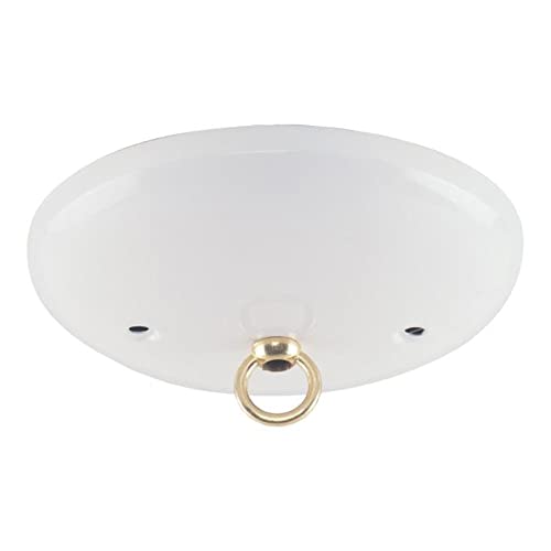 Ciata Lighting 5 Inch Canopy Kit with Hook, Mounting Hardware for Chandelier, Fan, Swag Light Fixtures, Pendant Light, DIY Projects, Hanging Light, Max 40 Pound Load Capacity in White Finish by Ciata - Used condition - US$14.56